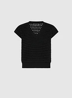 Pull en tricot ajouré