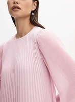 Robe à rosette en chiffon plissé