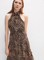 Tiered Leopard Print Dress