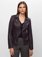 Vex - Veste en faux suède à détails métalliques