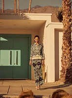 Paisley Wide-Leg Pants