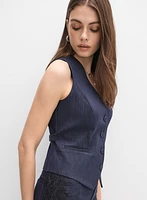 Veste en denim écourtée