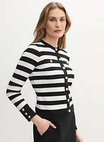 Pull rayé boutonné