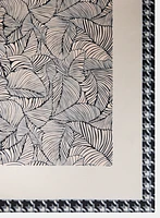 Foulard carré réversible à motif feuillu