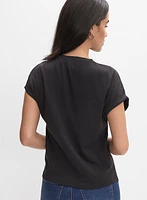 T-shirt à lettrage en pierres