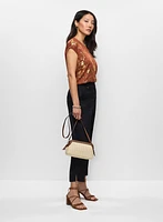 Linen-Blend Capri Pants