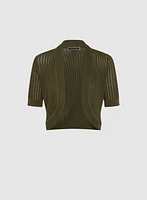 Pointelle Knit Bolero