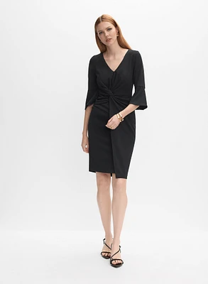 Bell Sleeve Jersey Dress
