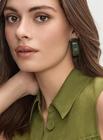 Marbled Hoop Earrings