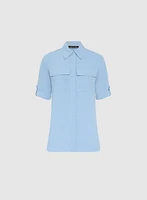 Utility Button-Up Blouse