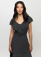 Blouse à pois et volants