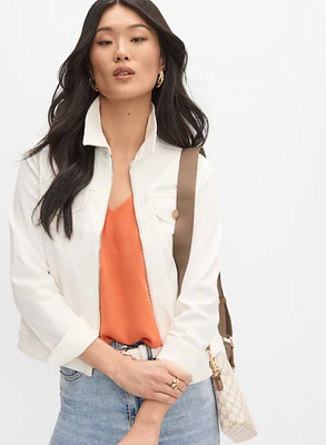 Zip Front Denim Jacket