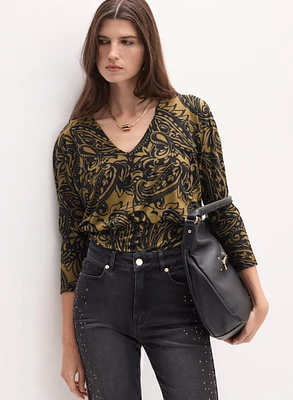Graphic Paisley Print Top