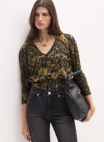 Graphic Paisley Print Top
