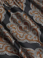 Baroque Print Satin Dress