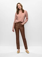 Coated Straight Leg Jeans
