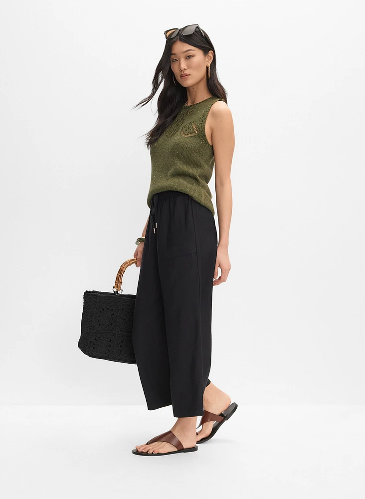 Crinkle Modal Capris