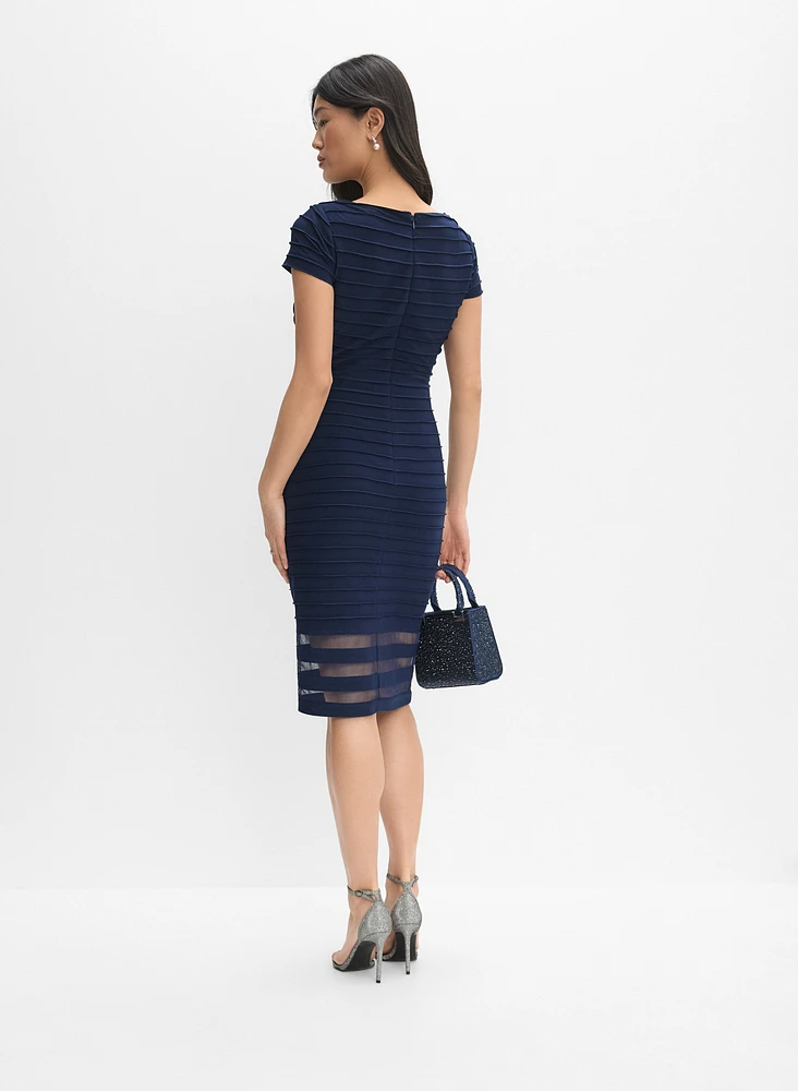 Adrianna Papell - Mesh Illusion Banded Dress