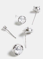 Crystal Stud Earrings Set