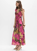 Robe florale à volants