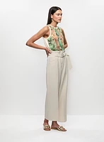 Haut à imprimé serpent et pantalon taille haute