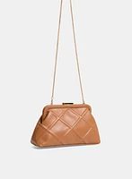 Textured Faux Leather Clutch