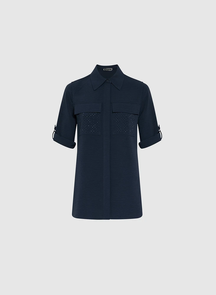 Blouse boutonnée utilitaire