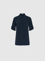 Blouse boutonnée utilitaire