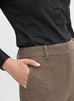 Pantalon Giselle à motif pied-de-poule