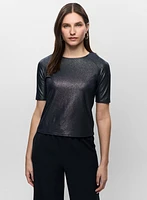 T-shirt ras-du-cou luisant