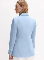 Jewel Button Denim Blazer