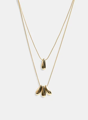 Collier étagé à pendentifs 