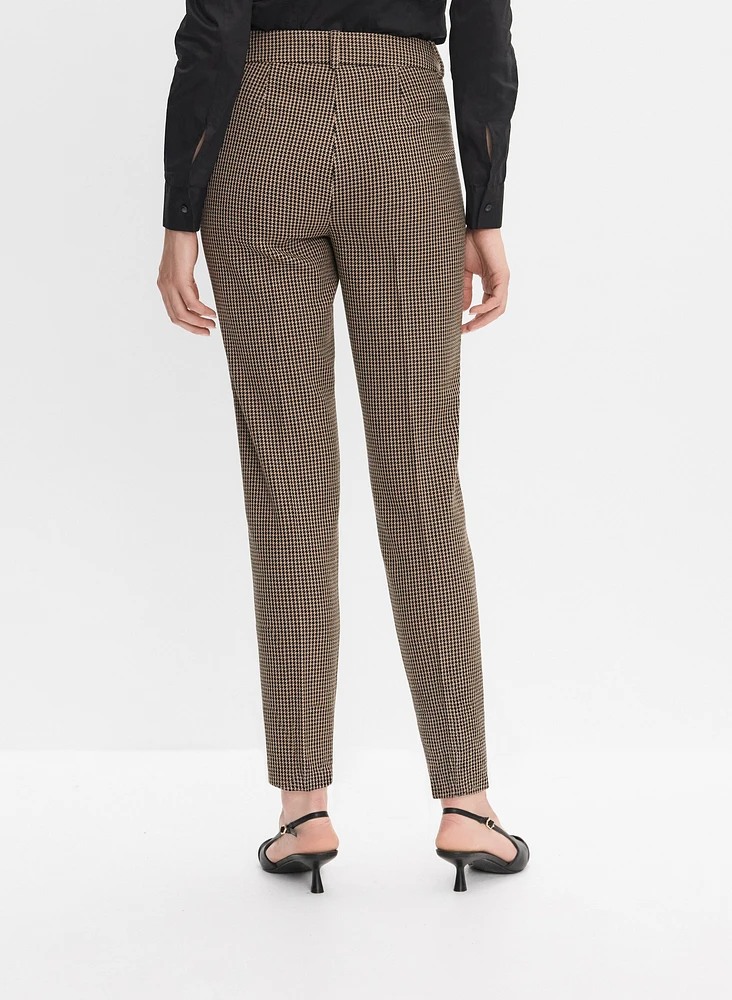 Pantalon Giselle à motif pied-de-poule
