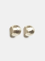 Hammered Sphere Hoop Earrings