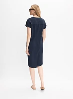 Robe froissée à encolure en V