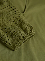 Eyelet Sleeve Top