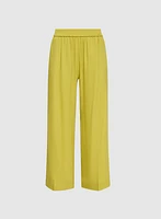 Cropped Linen-Blend Pants