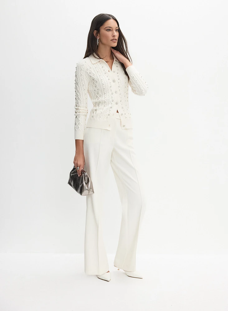 Pantalon à nervures