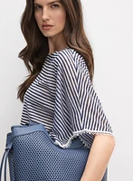 Striped Crochet Trim Top