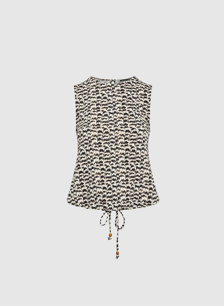 Abstract Animal Print Top