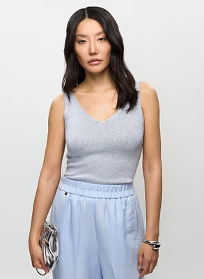 Camisole en tricot léger à effet métallique
