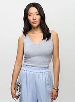 Camisole en tricot léger à effet métallique