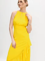 Robe en chiffon à encolure licou