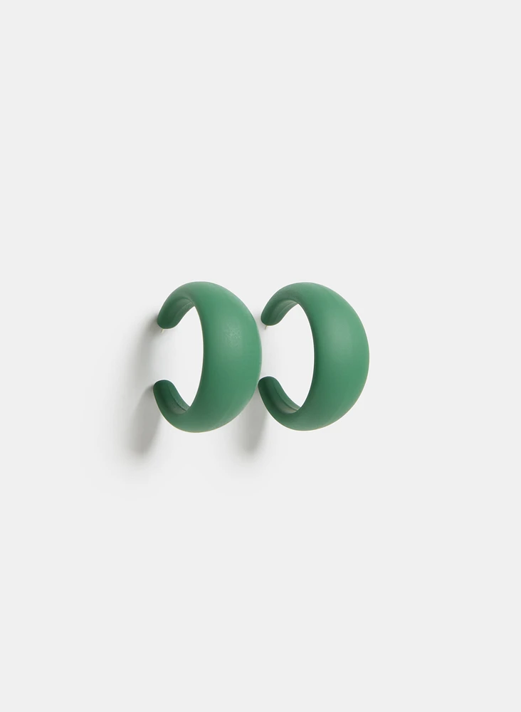Rubber Hoop Earrings