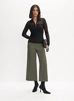 Pull de style polo et pantalon gaucho 