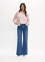 Rhinestone Wide-Leg Jeans