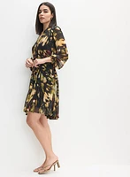 Printed Chiffon Dress
