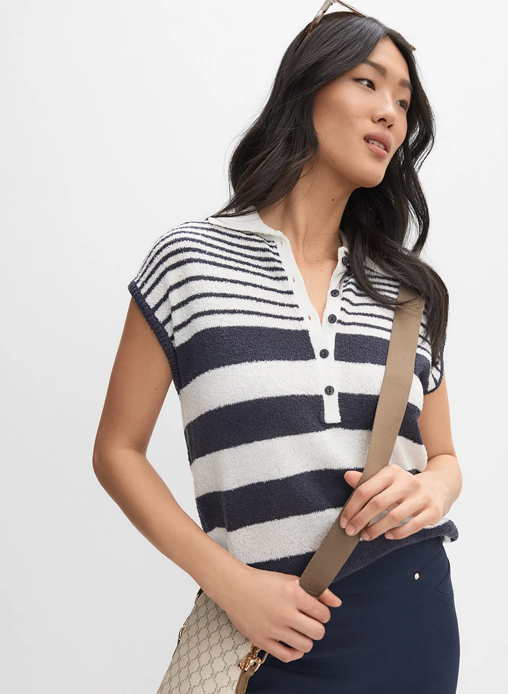Striped Collar Sweater