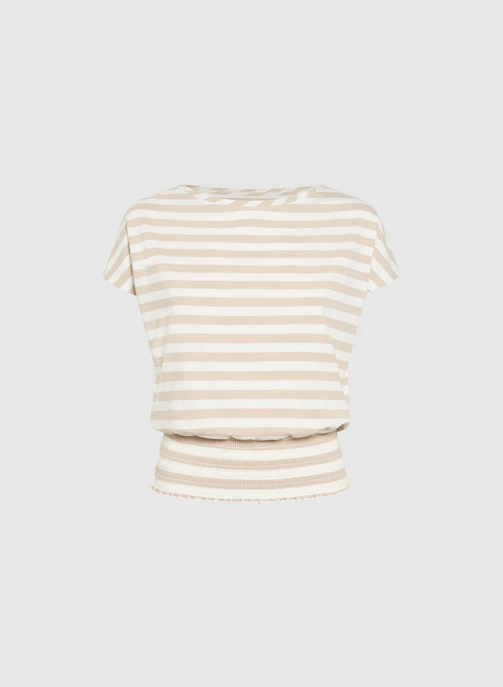 Smocked Hem T-Shirt