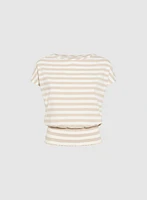 Smocked Hem T-Shirt